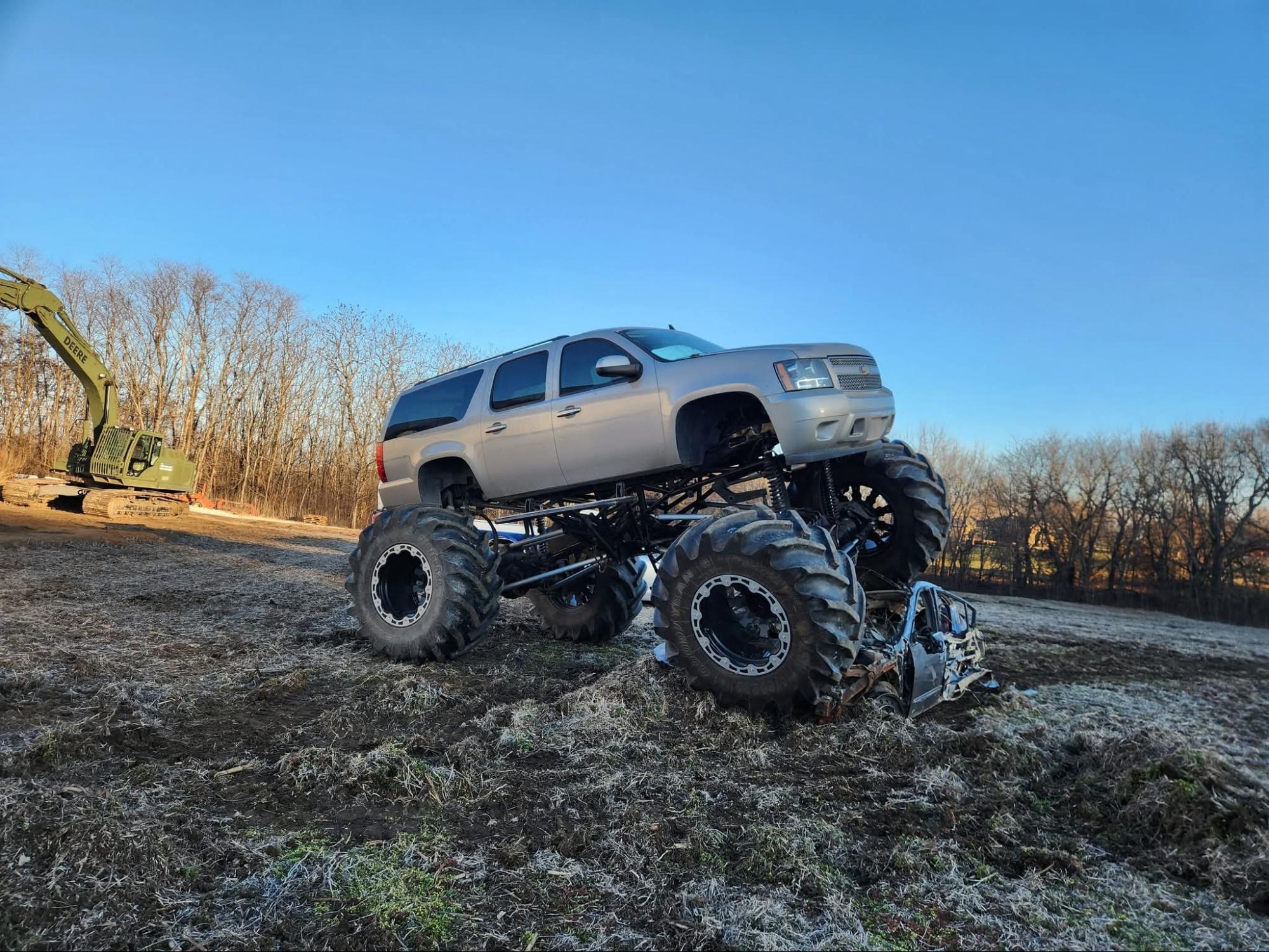 MO Man Offroad monster truck on display at the farm